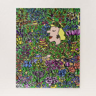 Puzzle Le Fleuriste Camouflé. Illustration sur un