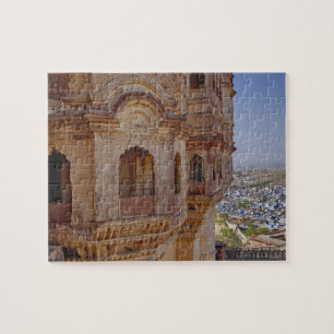 Puzzle Le fort de Mehrangarh dominant Jodhpur, le Blue