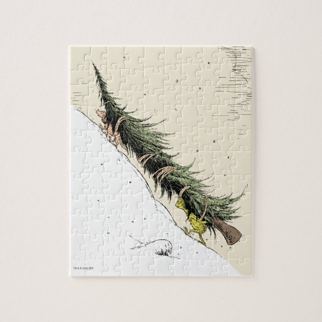 Puzzle Le Grinch et Max ramènent le sapin de Noël (Vertical)