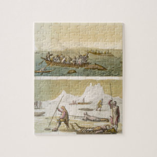 Puzzle Le Groenland : Pêche de baleine et chasse aux
