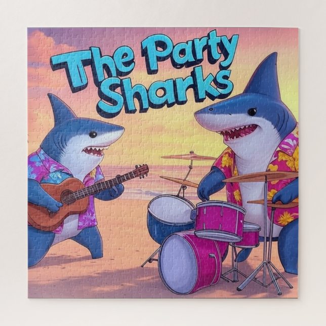 Puzzle Le groupe Party Sharks (Vertical)