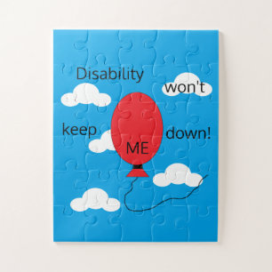 Puzzle Le handicap ne me fera pas tomber : Rouge Blanc &