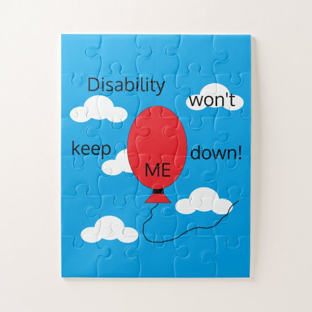 Puzzle Le handicap ne me fera pas tomber : Rouge Blanc &  (Vertical)