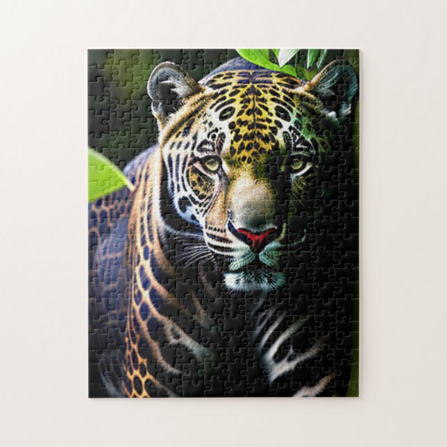 Puzzle Le Jaguar - Prédateur de la jungle de feu (Vertical)