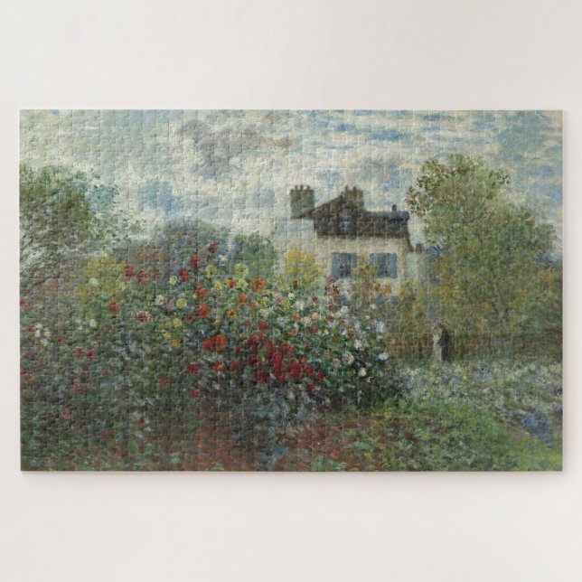 Puzzle Le jardin de l'artiste avec Dahlias (Horizontal)