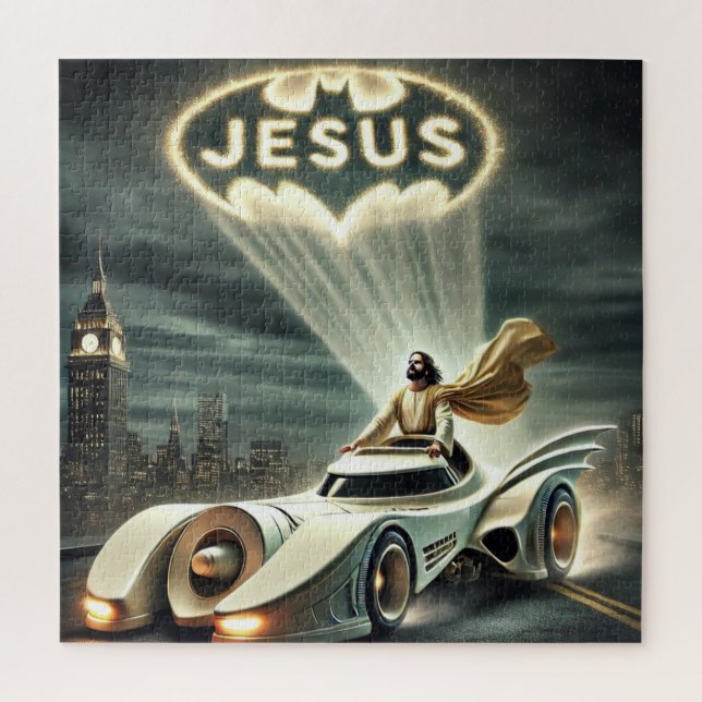 Puzzle Le Jesusmobile : Sauveur dans la nuit (Vertical)