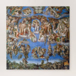 Puzzle Le jugement Dernier de Michel-Ange<br><div class="desc">Le jugement Dernier (1536 et 1541) de Michel-Ange est une fresque vintage de l'époque de la Renaissance qui recouvre l'ensemble du mur d'autel de la Chapelle Sixtine dans la Cité du Vatican. Il est centré autour de Jésus-Christ dans le moment qui précède lorsque le verdict du jugement Dernier est prononcé....</div>