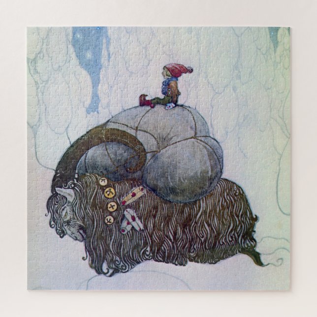 Puzzle « Le Julbock » Chèvre de Noël par John Bauer (Vertical)
