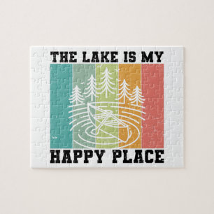Puzzle Le lac est mon Happy Place Distressed Lac Vintage