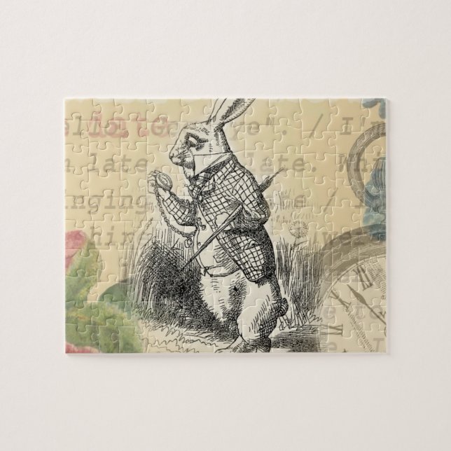 Puzzle Le lapin blanc Alice au pays des merveilles (Horizontal)