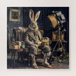 Puzzle Le Lapin Gentilhomme-Puzzle Fantaisiste Vintage