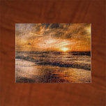 Puzzle Le lever du soleil et la mer<br><div class="desc">Un ciel lumineux au lever du soleil sur la mer. Un paysage marin aux couleurs orangées du soleil levant.</div>