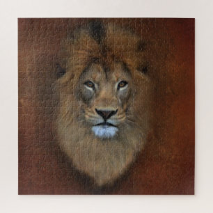 Puzzle Le lion africain dans l'art animal pastel contempo