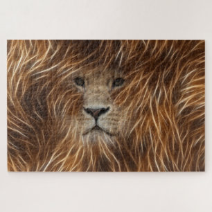 Puzzle Le Lion aux cheveux longs vous regarde