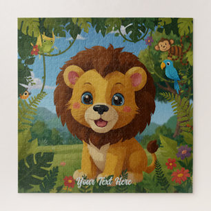 Puzzle Le Lion Heureux et ses Amis de la Jungle