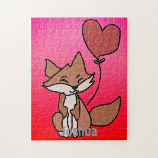 Puzzle Le Lonely Fox et le Heart Balloon | Amour