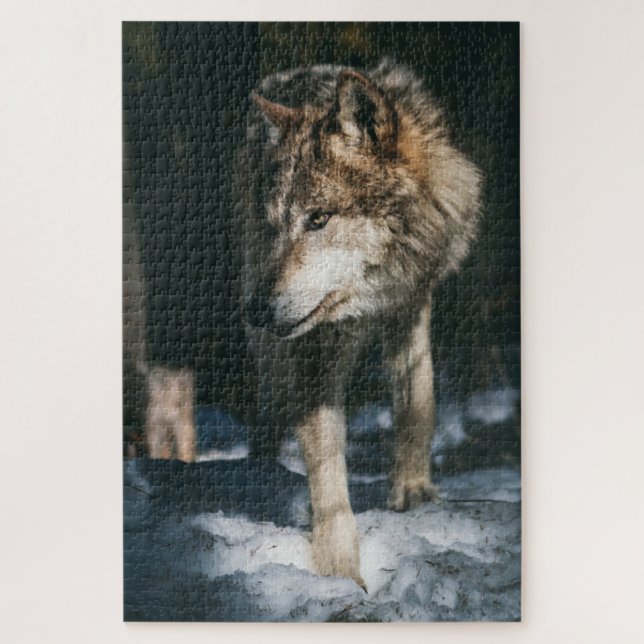 Puzzle Le loup dans l'animal sauvage (Vertical)