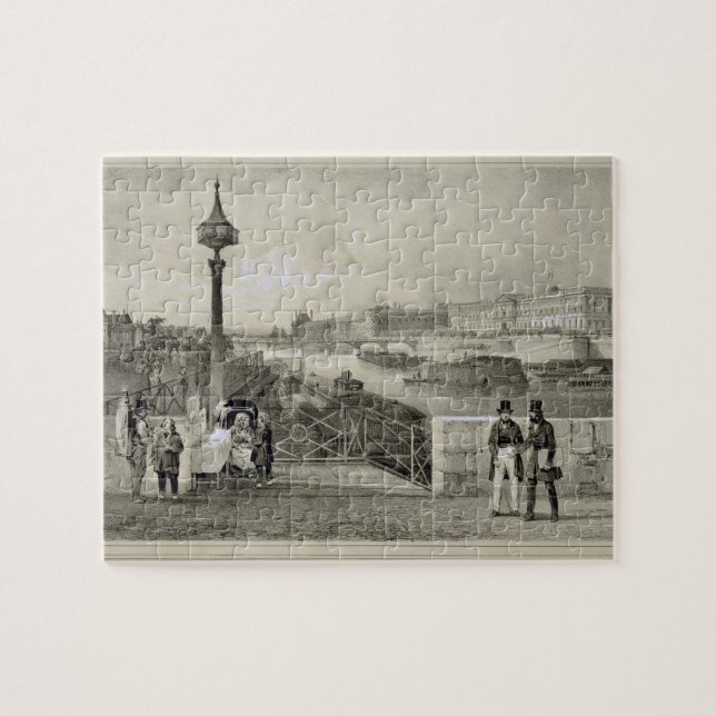 Puzzle Le Louvre, gravé par Auguste Bry (gravure) (Horizontal)
