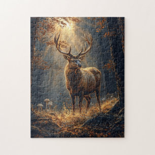 Puzzle Le majestueux Deer Stag dans la forêt