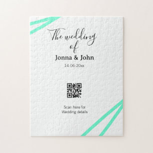 Puzzle Le mariage du nom du couple ajout QR code scan dét