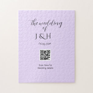 Puzzle Le mariage du nom du couple QR code scan détail