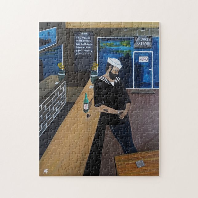 Puzzle Le Marin Ivre Peinture par Alfred Fox (Vertical)