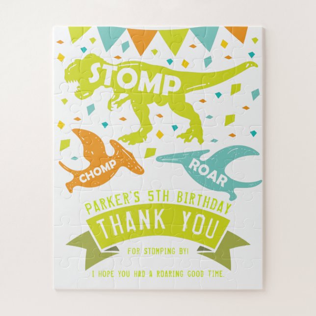 Puzzle Le Merci d'anniversaire de Dinosaur favorise (Vertical)