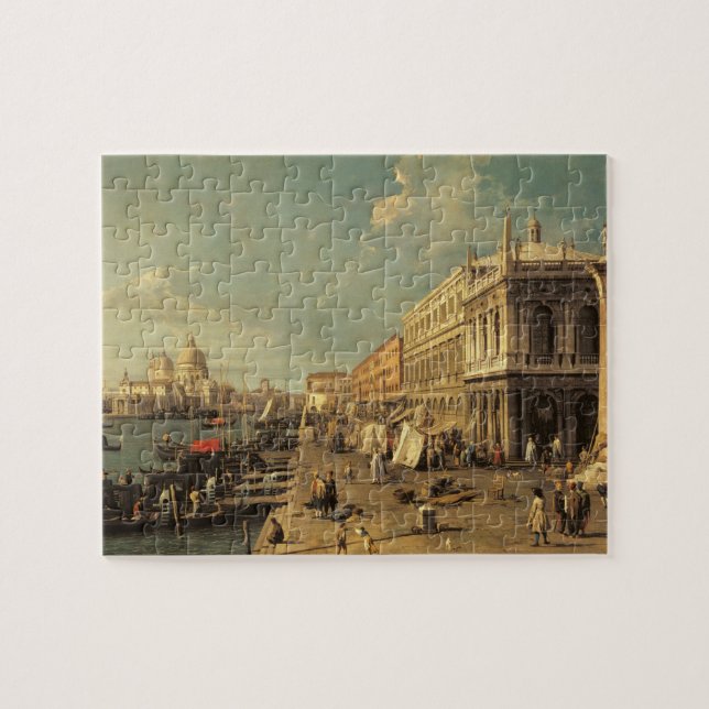 Puzzle Le Molo et le Zecca, Venise (huile sur la toile) (Horizontal)