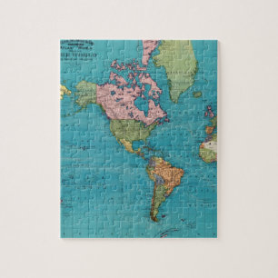 Puzzle Le monde, la projection de Mercator