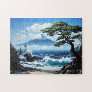 Puzzle Le Mont Fuji Japon Vue Océan Tableau