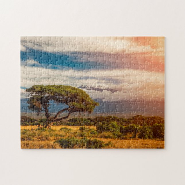 Puzzle Le mont Kilimandjaro | Amboseli, Kenya (Horizontal)