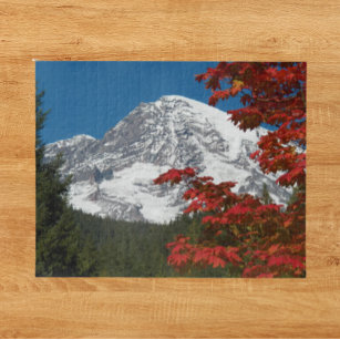 Puzzle Le Mont Rainier et les feuilles d'automne