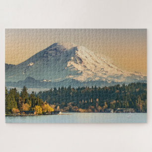 Puzzle Le Mont Rainier surplombe le lac Washington Sunset