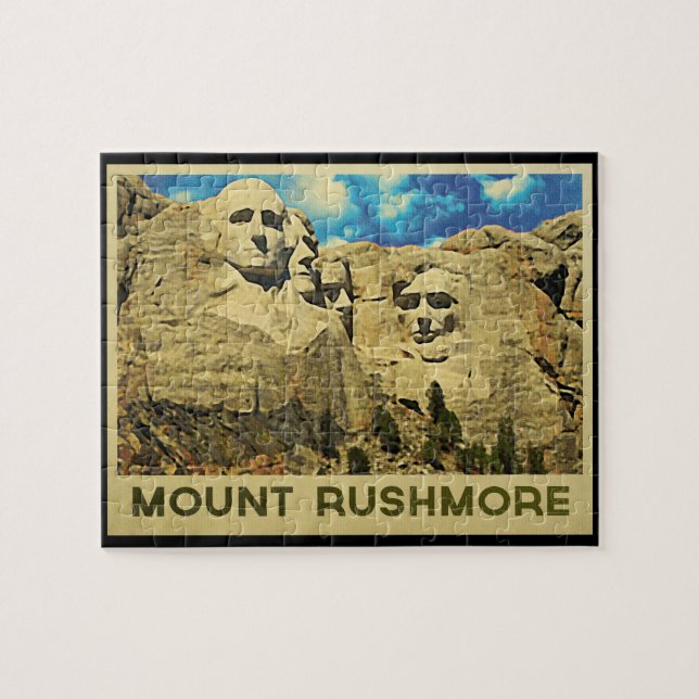 Puzzle Le Mont Rushmore Vintage (Horizontal)