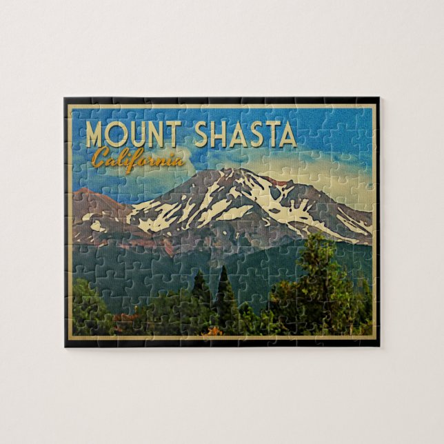 Puzzle Le mont Shasta Vintage (Horizontal)