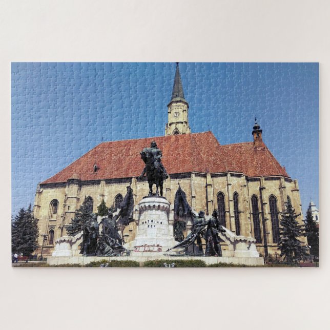 Puzzle Le Monument Matthias Corvinus Et L'Église Saint-Mi (Horizontal)