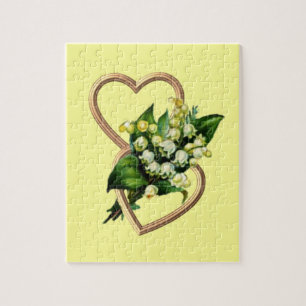 Puzzle Le muguet et coeurs