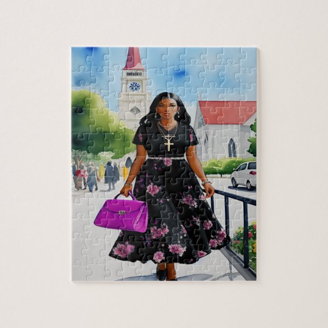 Puzzle Le mystère de la femme de l'Église Virtuelle Jigsa (Vertical)