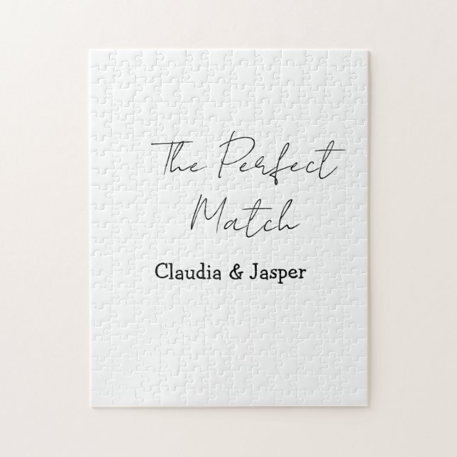 Puzzle Le nom parfait pour un couple simple de mariage (Vertical)