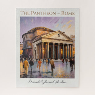 Puzzle Le Panthéon Rome Italie Aquarelle Voyage Vintage