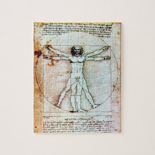 Puzzle Le parchemin d'antiquité d'HOMME de VITRUVIAN