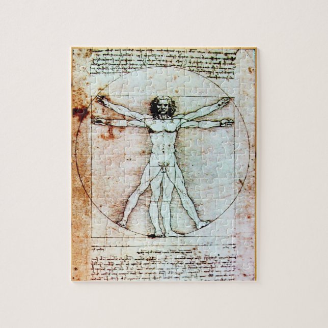 Puzzle Le parchemin d'antiquité d'HOMME de VITRUVIAN (Vertical)