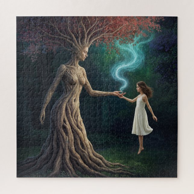 Puzzle « Le passage boisé d'Eirene » – Une réalité surréa (Vertical)
