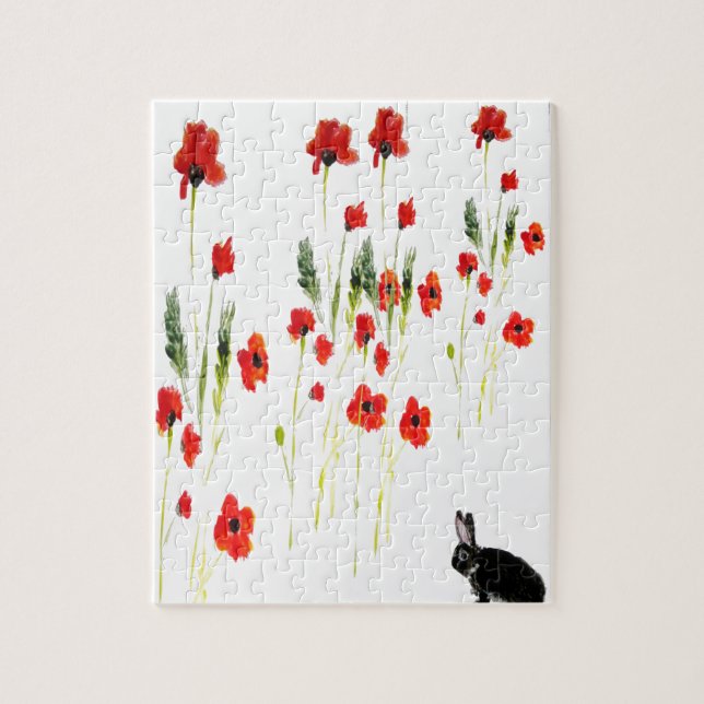 Puzzle Le pavot fleurit le lapin (Vertical)