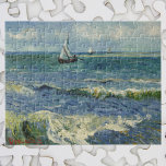 Puzzle Le paysage marin de Van Gogh aux Saintes Maries de<br><div class="desc">Seascape at Saintes Maries de la Mer by Vincent van Gogh est une peinture nautique vintage de post impressionnisme d'art avec des voiliers sur l'océan avec des vagues douces. À propos de l'artiste : Vincent Willem van Gogh était un peintre post-impressionniste dont l'oeuvre était particulièrement remarquable pour sa beauté rugueuse,...</div>