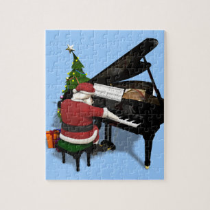 Puzzle Le Père Noël Jouer Piano