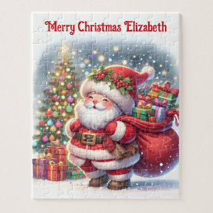 Puzzle Le Père Noël Personnalisez Nom Cadeau pour enfants