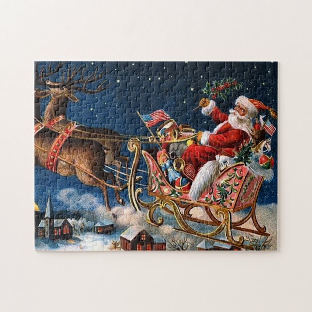 Puzzle Le père noël vient à la ville (Horizontal)