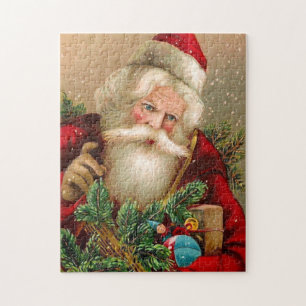Puzzle Le père noël vintage avec des jouets