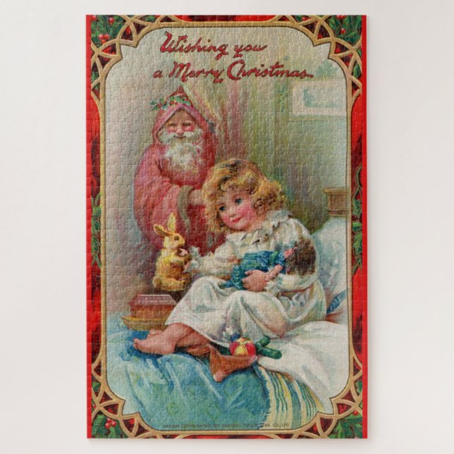 Puzzle Le Père Noël vous souhaite un joyeux Noël (Vertical)